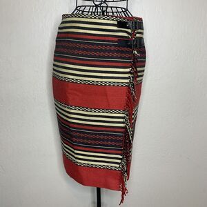 Jones New York  Wild Cherry Striped Wrap Skirt Women’s Size 4 MSRP $129